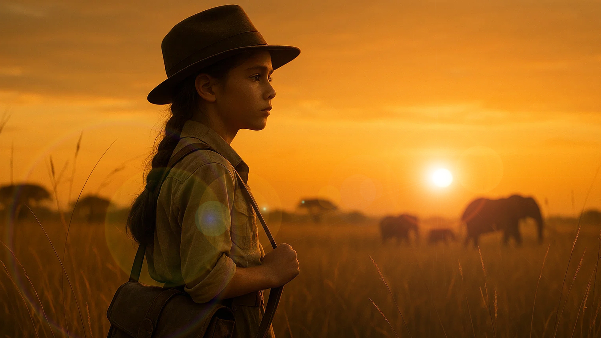 Juno at sunset in the African bush